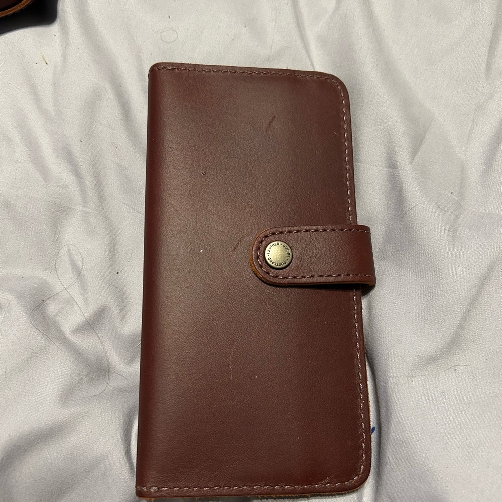 Portland leather bifold wallet in cognac